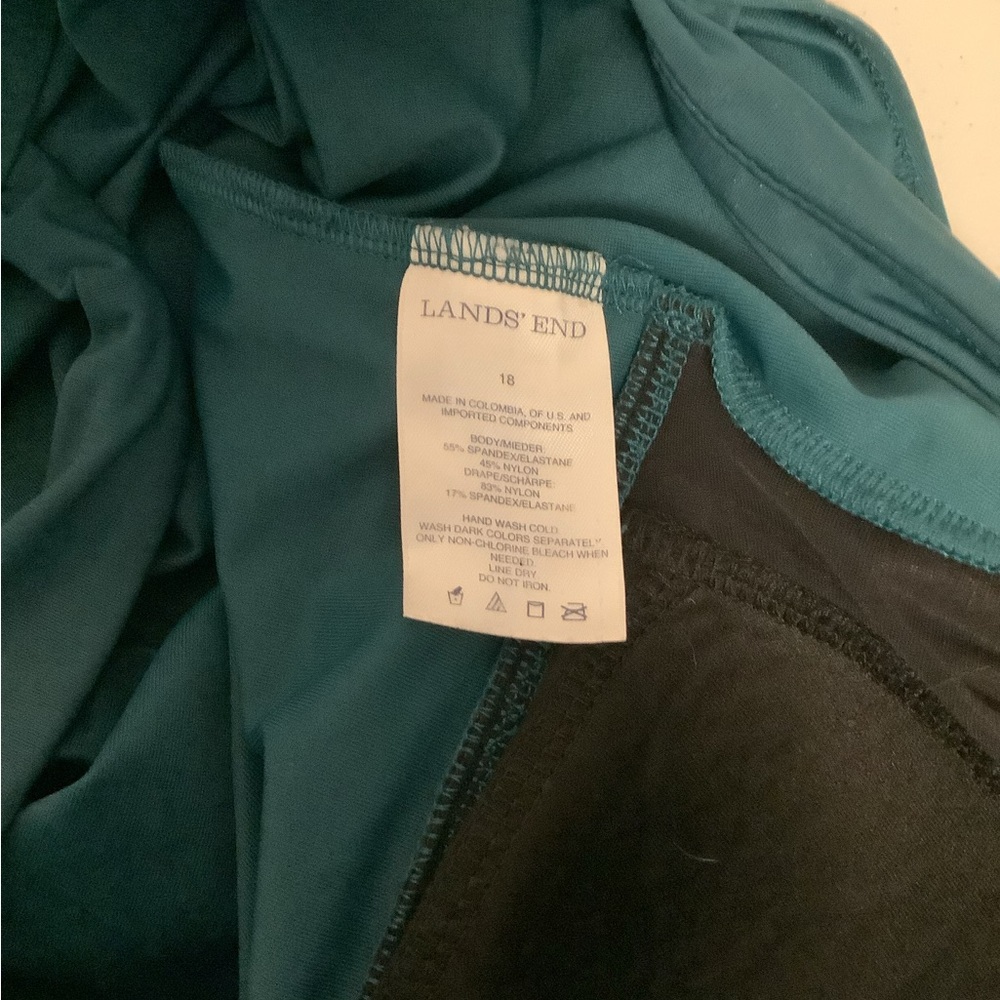 Lands' End Teal One-Piece Swimsuit - Picture 3 of 3